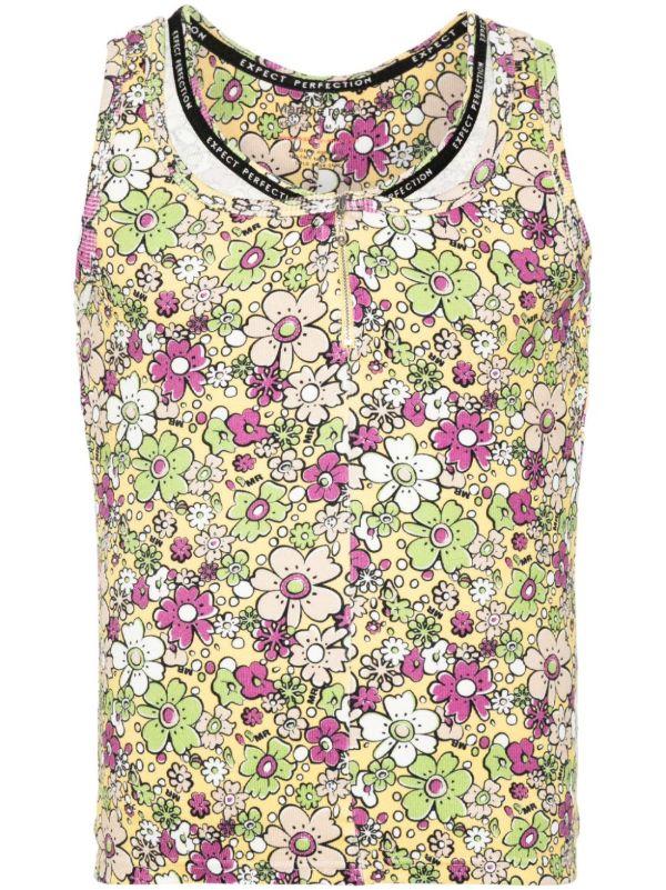 Martine Rose floral folded top | Browns Vests & Tank Tops