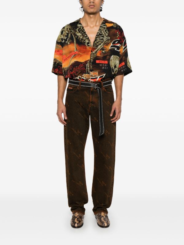 Martine Rose Logo-print Jeans | Browns Straight-Leg Jeans