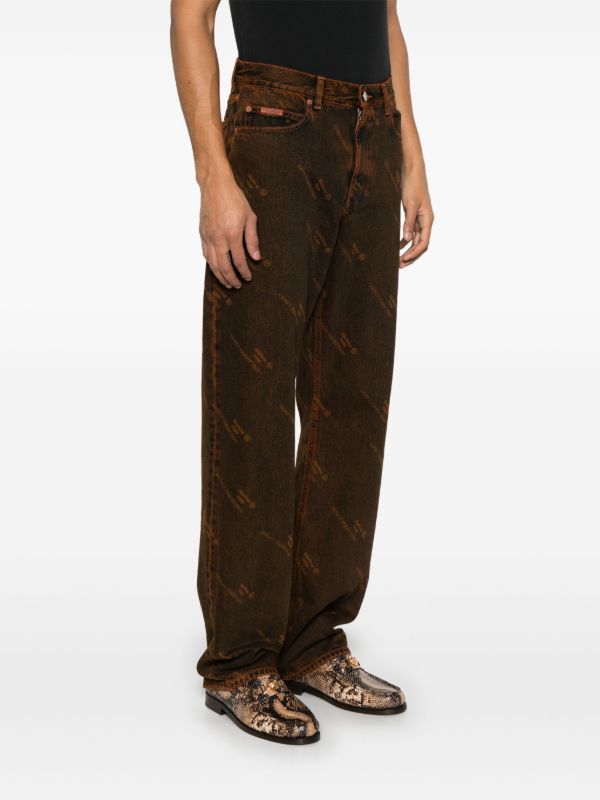 Martine Rose Logo-print Jeans | Browns Straight-Leg Jeans