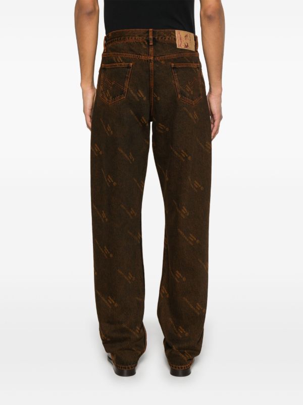 Martine Rose Logo-print Jeans | Browns Straight-Leg Jeans