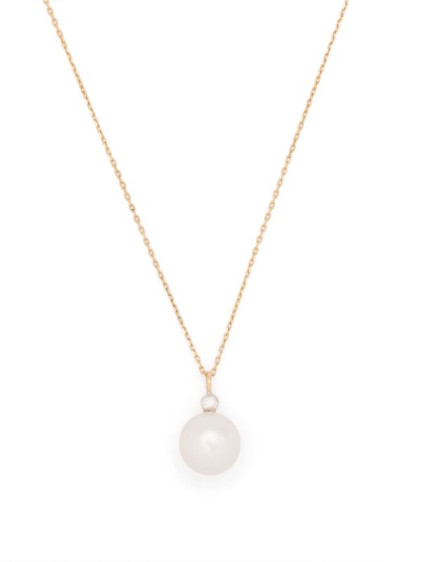 Mateo 14K yellow gold Dot pearl and diamond necklace | Browns Fine Necklaces