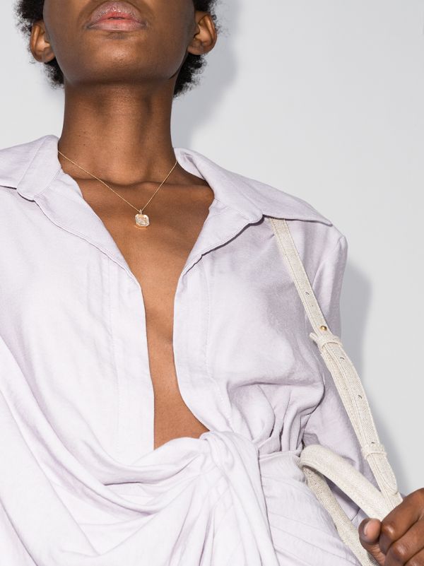 Mateo 14K Yellow Gold F Initial Diamond Necklace | Browns Necklaces