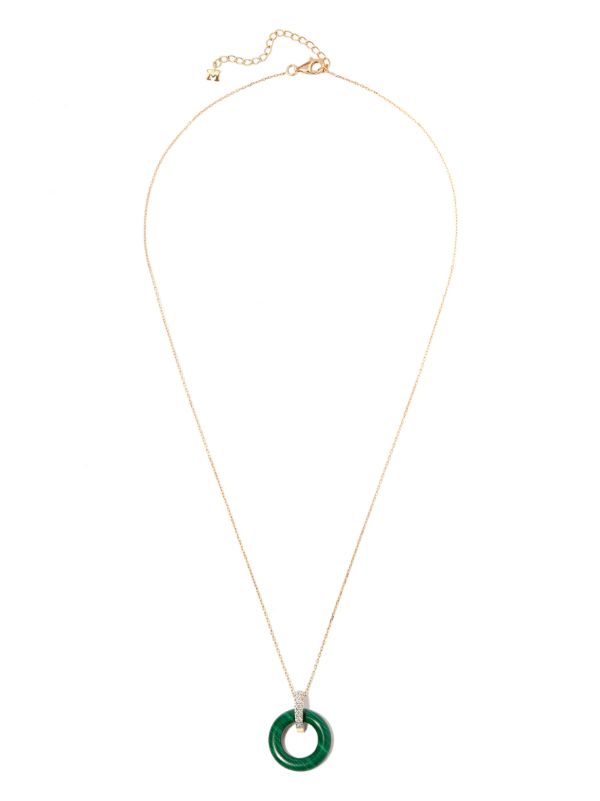 Mateo 14K Yellow Gold Malachite And Diamond Necklace | Browns Fine Necklaces