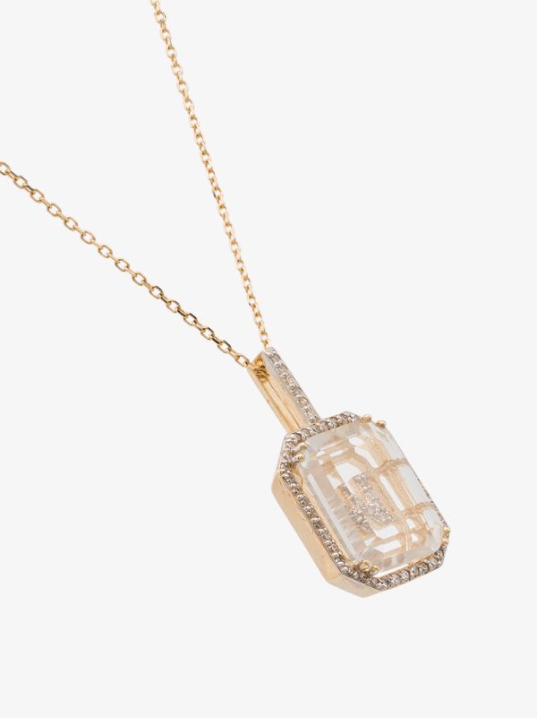 Mateo 14K Yellow Gold N Initial Diamond Necklace | Browns Necklaces