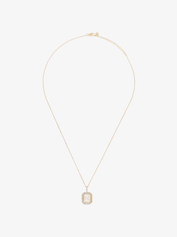 Mateo 14K yellow gold N initial diamond necklace | Browns Necklaces