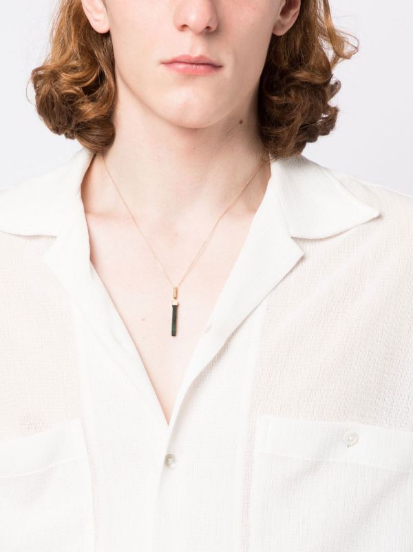 Mateo 14K Yellow Gold Onyx Bar Necklace | Browns Necklaces