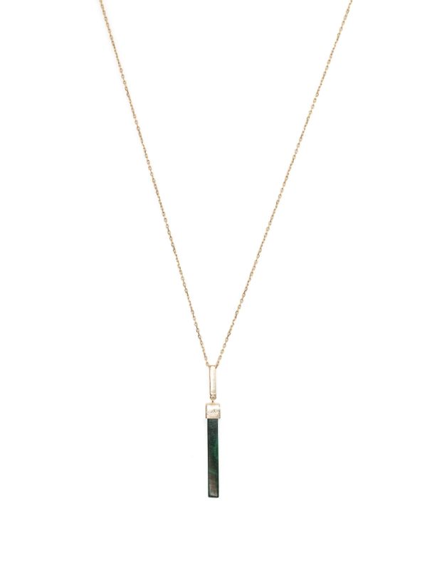 Mateo 14K yellow gold Onyx bar necklace | Browns Necklaces