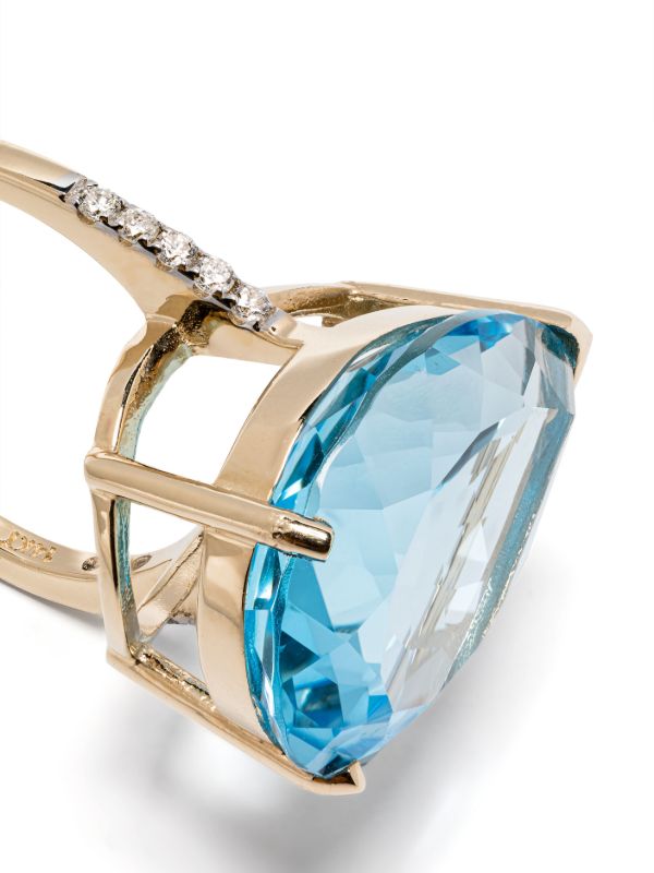 Mateo 14K Yellow Gold Topaz And Diamond Ring | Browns Fine Rings