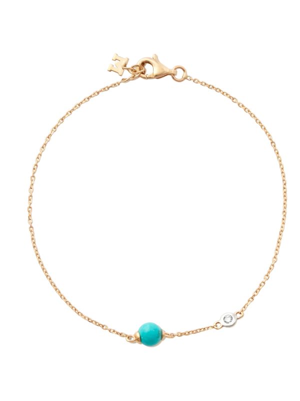 Mateo 14K yellow gold turquoise and diamond bracelet | Browns Fine Bracelets