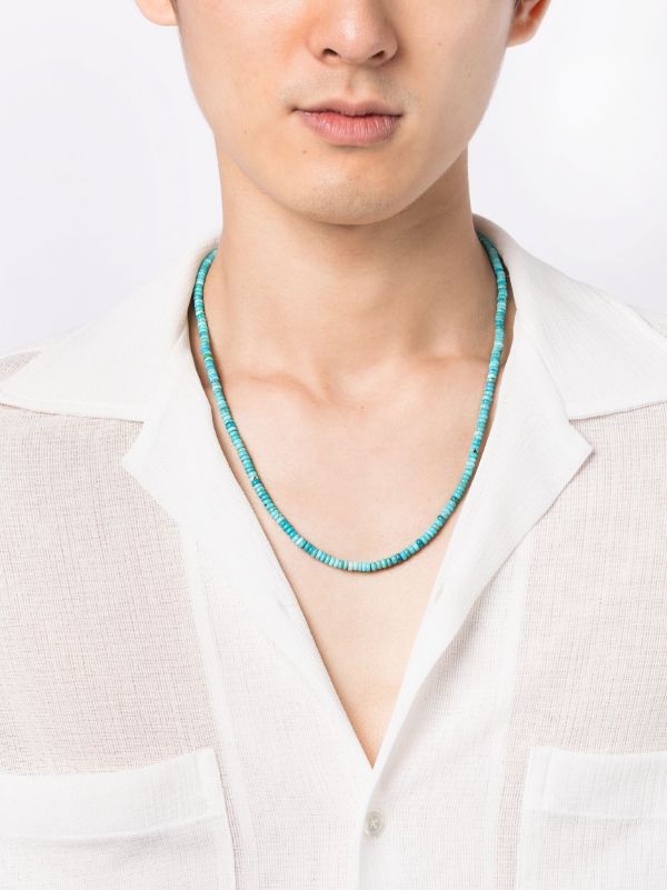 Mateo 14k Yellow Gold Turquoise Bead Necklace | Browns Necklaces