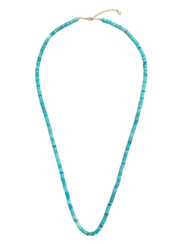 Mateo 14k Yellow gold turquoise bead necklace | Browns Necklaces