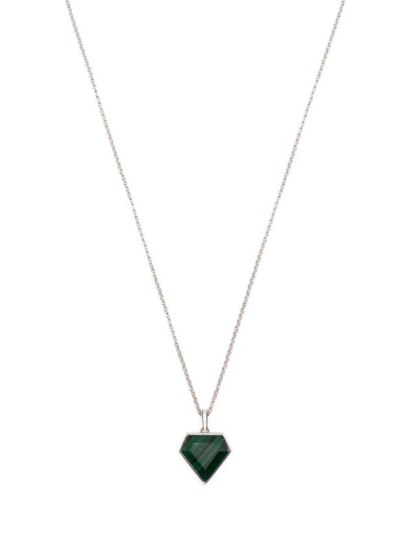 Mateo sterling silver Malachite Pentagon Necklace | Browns Necklaces
