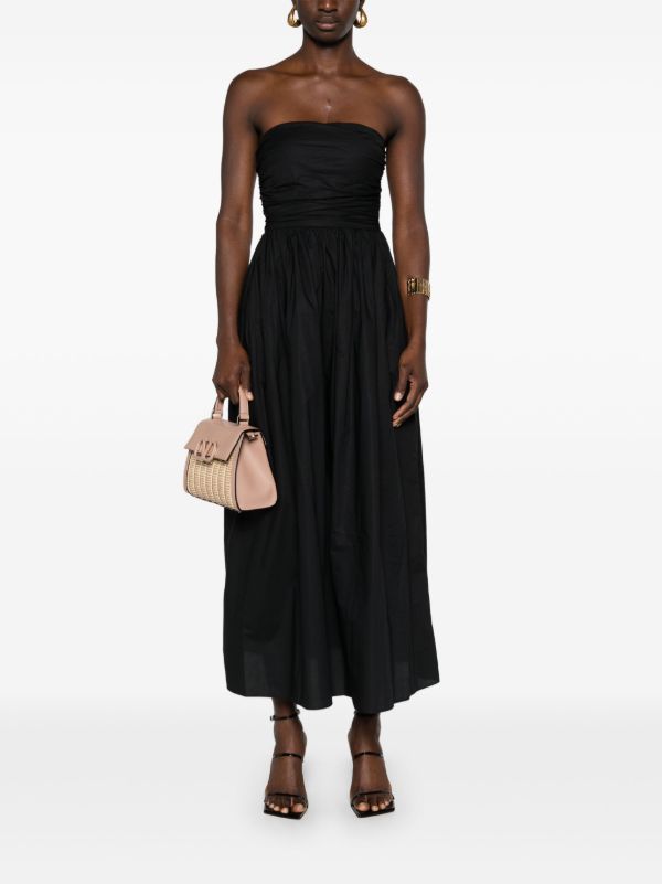 Matteau Black Lace-up Organic Cotton Dress | Browns Day Dresses