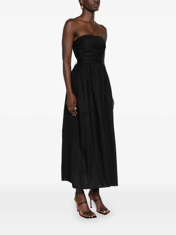 Matteau Black Lace-up Organic Cotton Dress | Browns Day Dresses