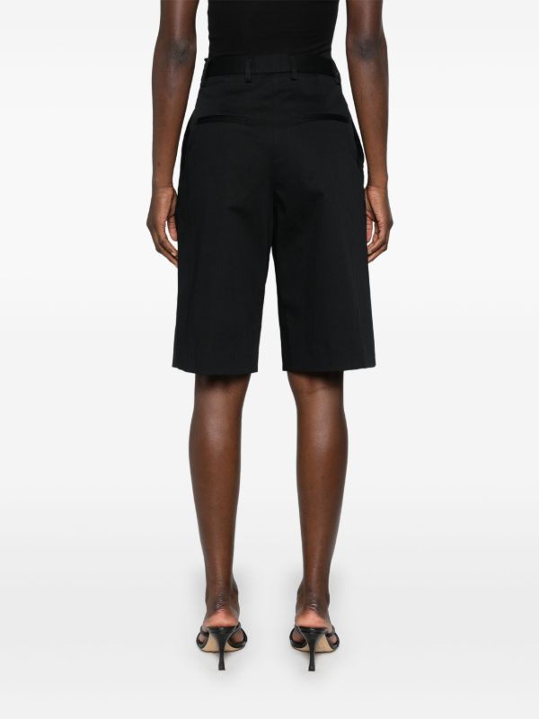 Matteau Black Organic Cotton Chino Shorts | Browns Knee-Length Shorts