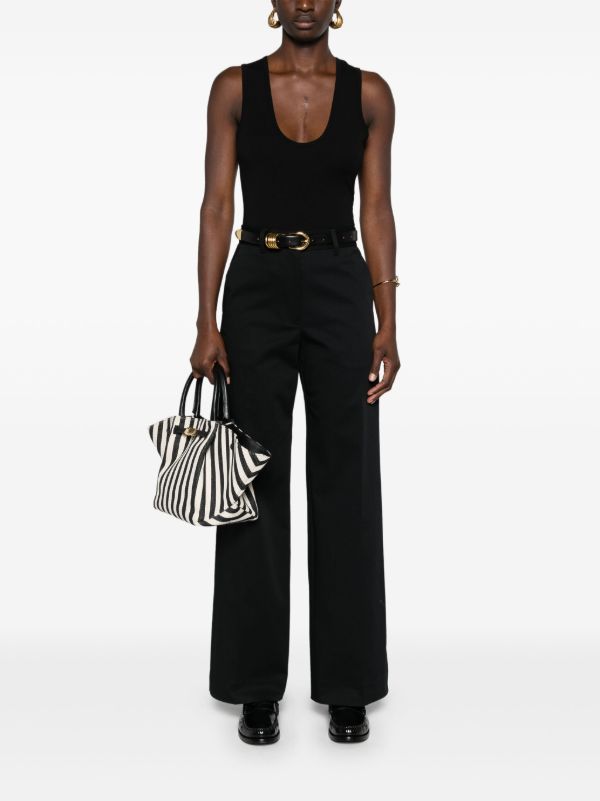 Matteau Black Organic Cotton Tank Top | Browns Vests & Tank Tops