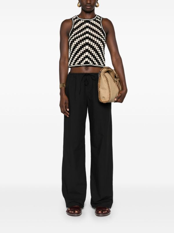 Matteau Black Organic Cotton Trousers | Browns Straight-Leg Pants