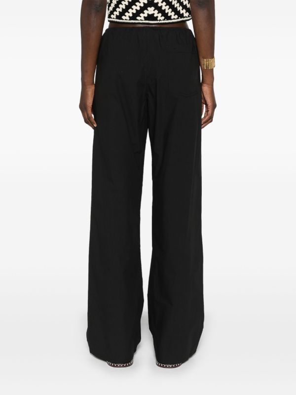 Matteau Black Organic Cotton Trousers | Browns Straight-Leg Pants