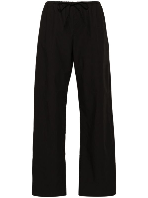Matteau black organic cotton trousers | Browns Straight-Leg Pants
