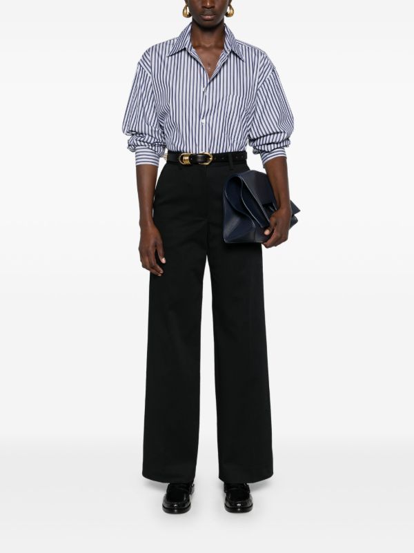 Matteau Black Straight-leg Twill Trousers | Browns Straight-Leg Pants