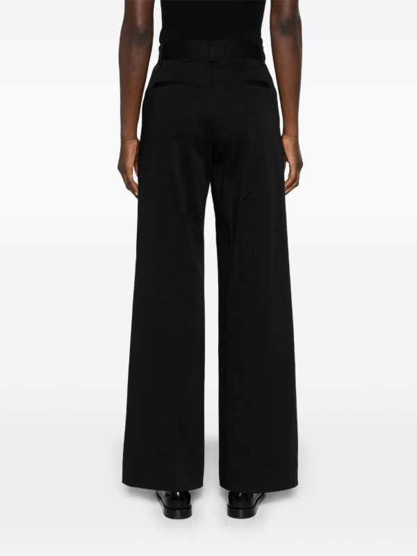 Matteau Black Straight-leg Twill Trousers | Browns Straight-Leg Pants