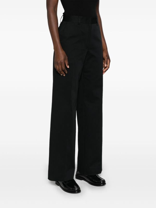 Matteau Black Straight-leg Twill Trousers | Browns Straight-Leg Pants