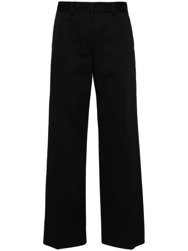 Matteau black straight-leg twill trousers | Browns Straight-Leg Pants