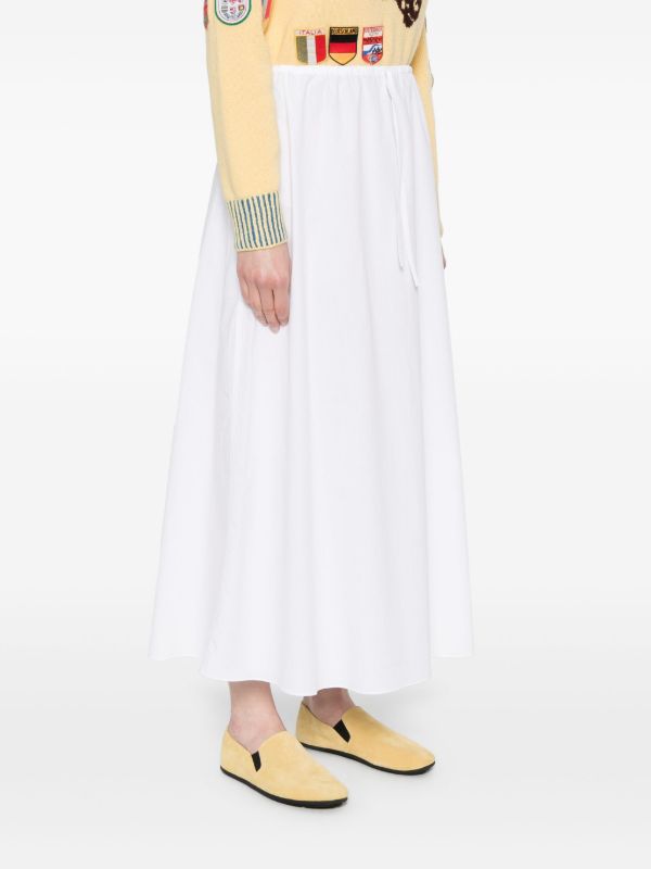 Matteau White Drawstring Skirt | Browns A-Line Skirts