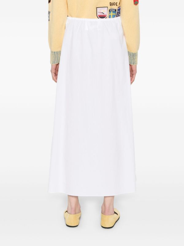 Matteau White Drawstring Skirt | Browns A-Line Skirts
