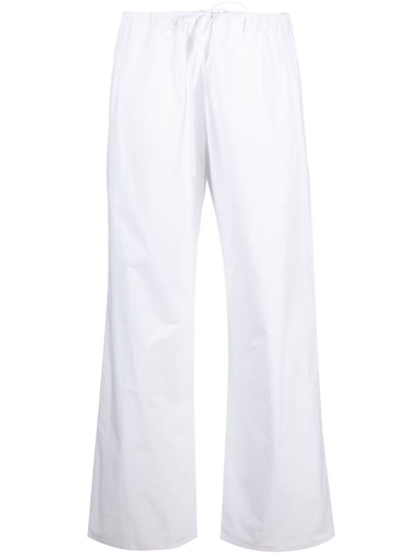 Matteau white drawstring wide-leg trousers | Browns Wide-Leg Pants