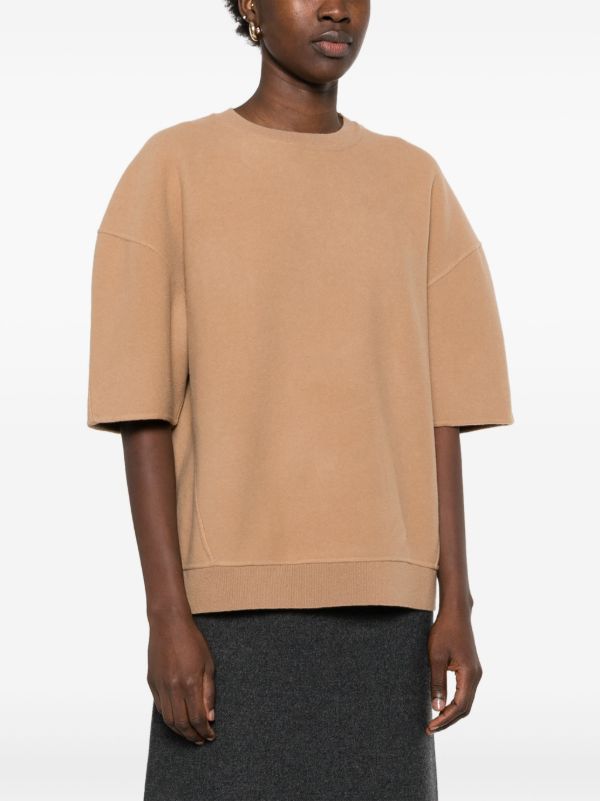 Max Mara Brown Knitted T-shirt | Browns T-Shirts & Jersey Shirts