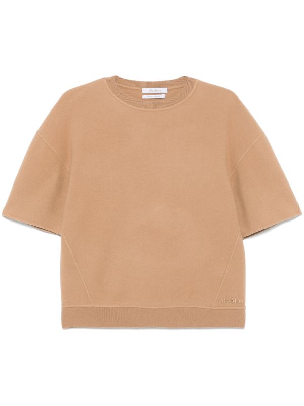 Max Mara Brown Knitted T-shirt | Browns T-Shirts & Jersey Shirts