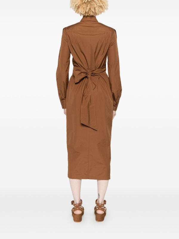 Max Mara Brown Wrap Dress | Browns Day Dresses
