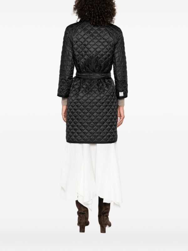 Max Mara Quilted Belted Coat | Browns Single Breasted Coats