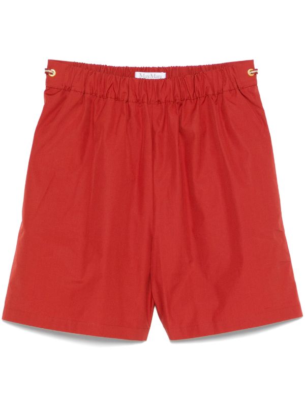 Max Mara Red Cotton Shorts | Browns Short & Mini Shorts