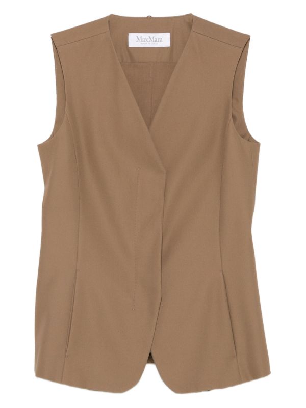 Max Mara sleeveless V-neck vest | Browns Vests & Tank Tops