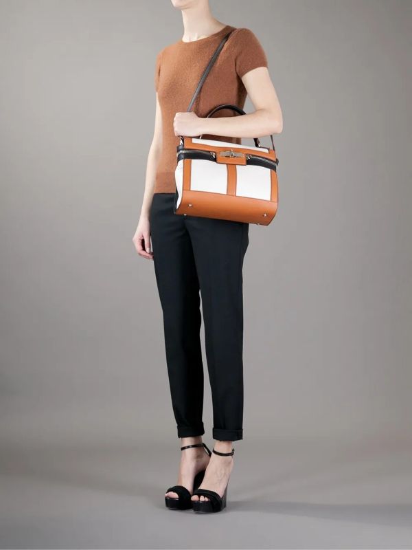 Max Mara Tri-colour Zip Up Tote | Browns Shoulder Bags