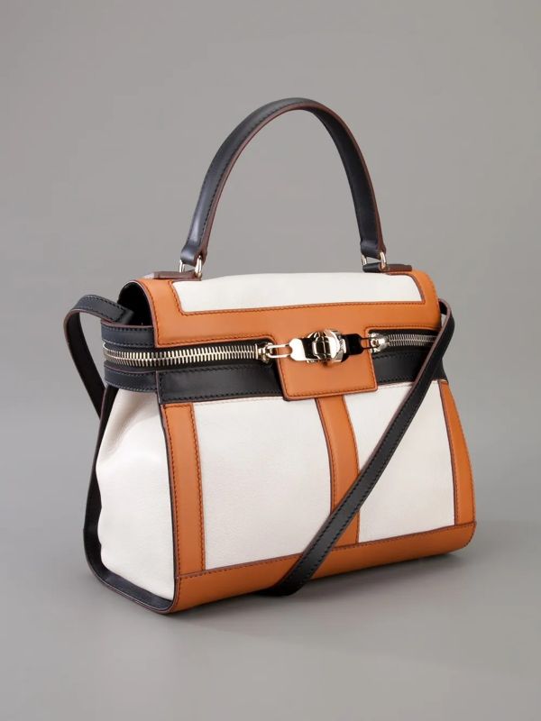 Max Mara Tri-colour Zip Up Tote | Browns Shoulder Bags