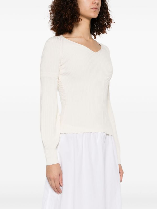 Max Mara White Gioiosa Sweater | Browns Knitted Sweaters