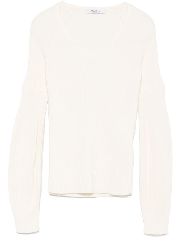 Max Mara White Gioiosa Sweater | Browns Knitted Sweaters