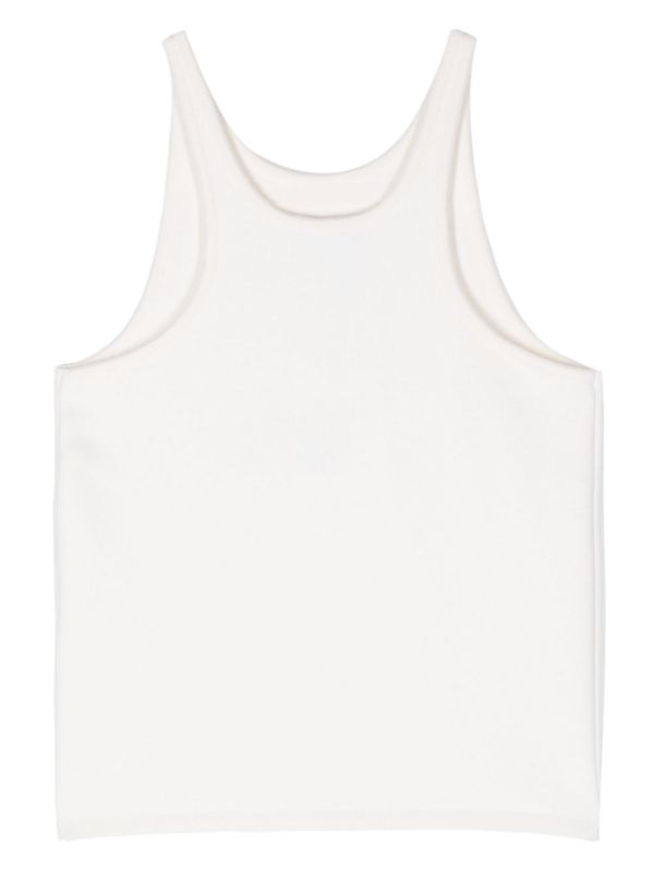 Max Mara White Vanisé-Knit Tank Top | Browns Knitted Tops
