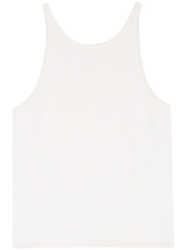 Max Mara White Vanisé-Knit Tank Top | Browns Knitted Tops