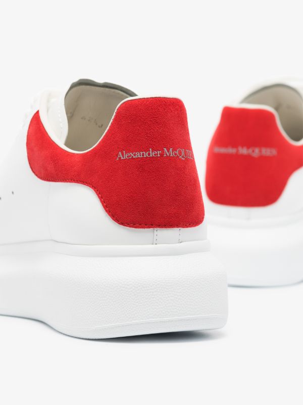 Men's Alexander McQueen White And Red Oversized Sneakers | Browns Low-Tops