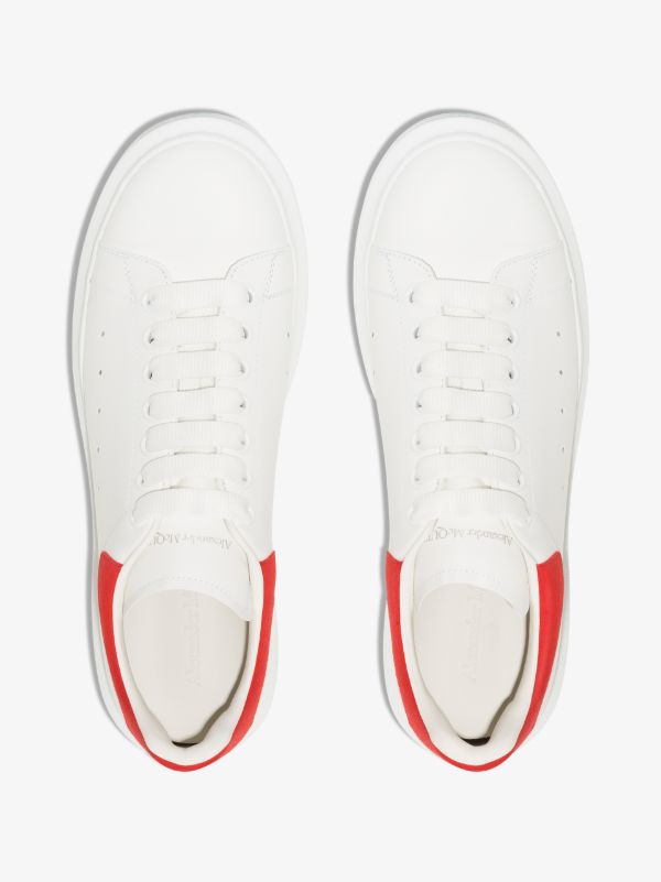 Men's Alexander McQueen White And Red Oversized Sneakers | Browns Low-Tops