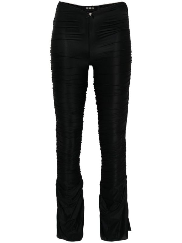 MISBHV Black Draped Flared Trousers | Browns Flared & Bell-Bottom Pants
