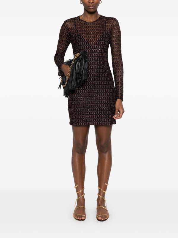 Missoni Black Crochet-Knit Mini Dress | Browns Day Dresses