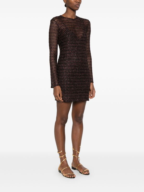 Missoni Black Crochet-Knit Mini Dress | Browns Day Dresses