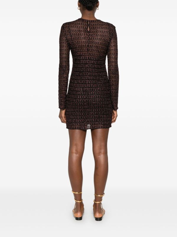 Missoni Black Crochet-Knit Mini Dress | Browns Day Dresses