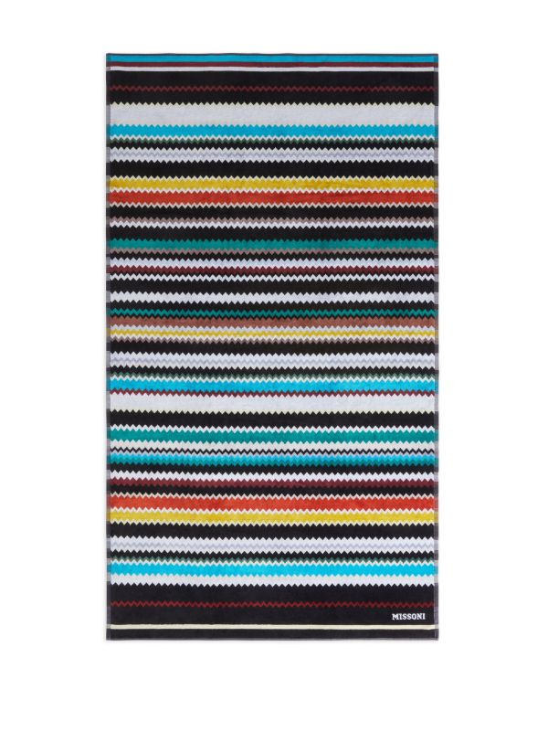 Missoni Home Black Curt Cotton Beach Towel | Browns Beach Cover-Ups
