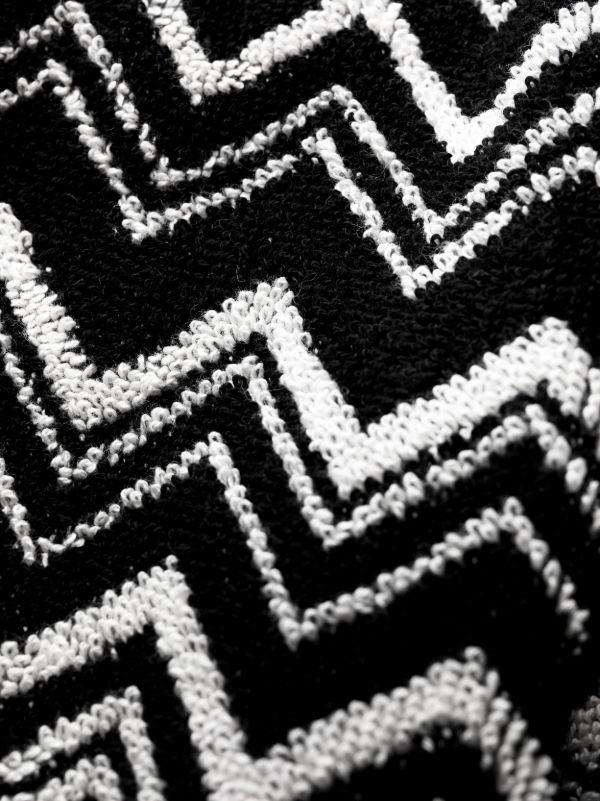 Missoni Home Black Keith Zigzag-Pattern Hooded Bathrobe | Browns Dressing Gowns & Robes